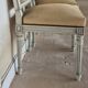 Chaise style Louis XVI assise velours beige doré