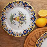4 earthenware plates by Desvres Geo Martel