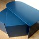 Table basse années 80 3 plateaux pivotants