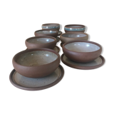 Vintage ceramic sandstone cups and cups Roger Jacques