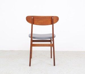 Farstrup teak wooden chairs with new skai, 1960s