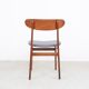 Farstrup teak wooden chairs with new skai, 1960s