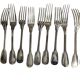 Important lot of 118 pieces of silver-plated metal cutlery by Ercuis, Christofle 20th century.
