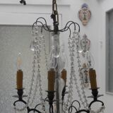 chandelier with bronze tassel 4 lumieres