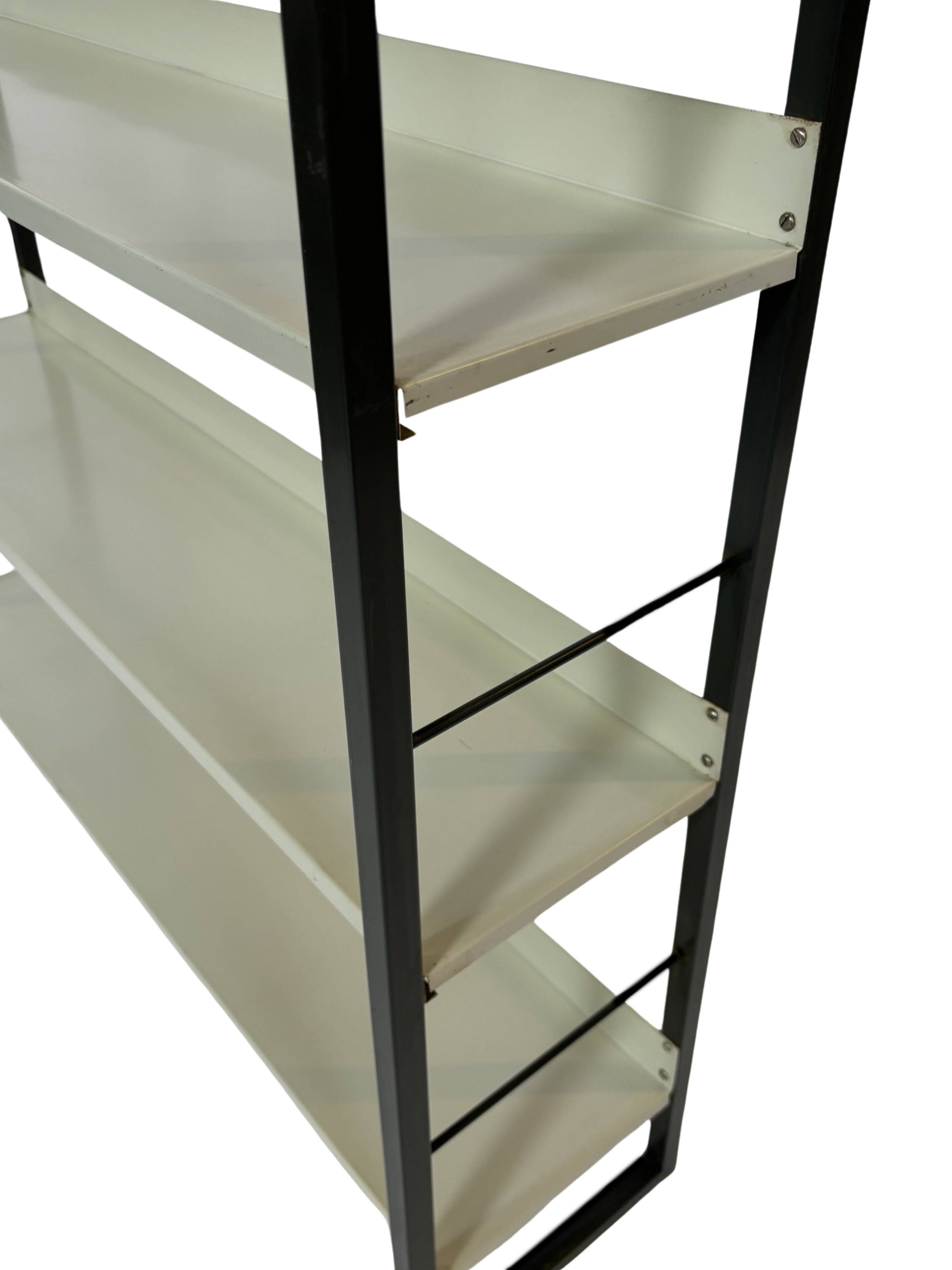 Tomado shelving unit Free standing in metal and gray - 1960s Dutch Design