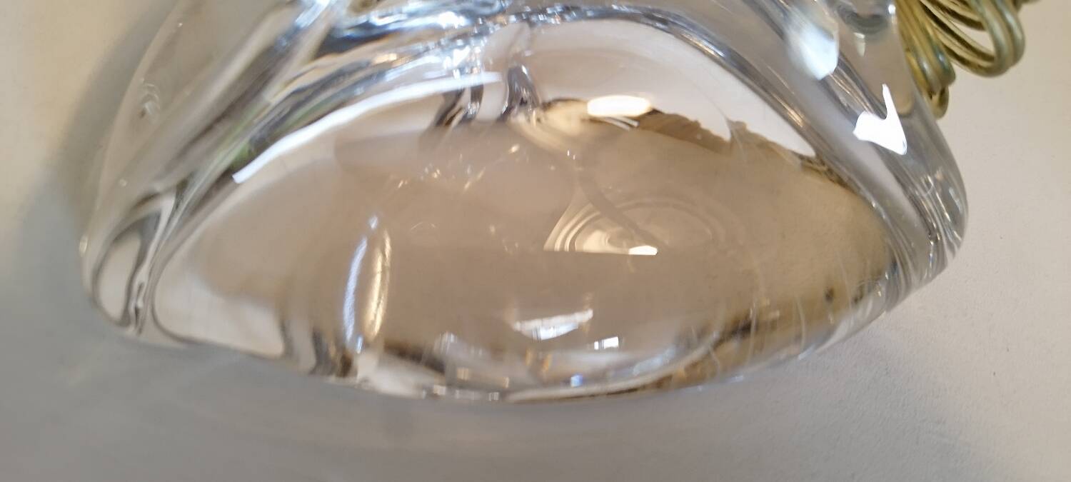 2 Lorraine crystal lamp bases