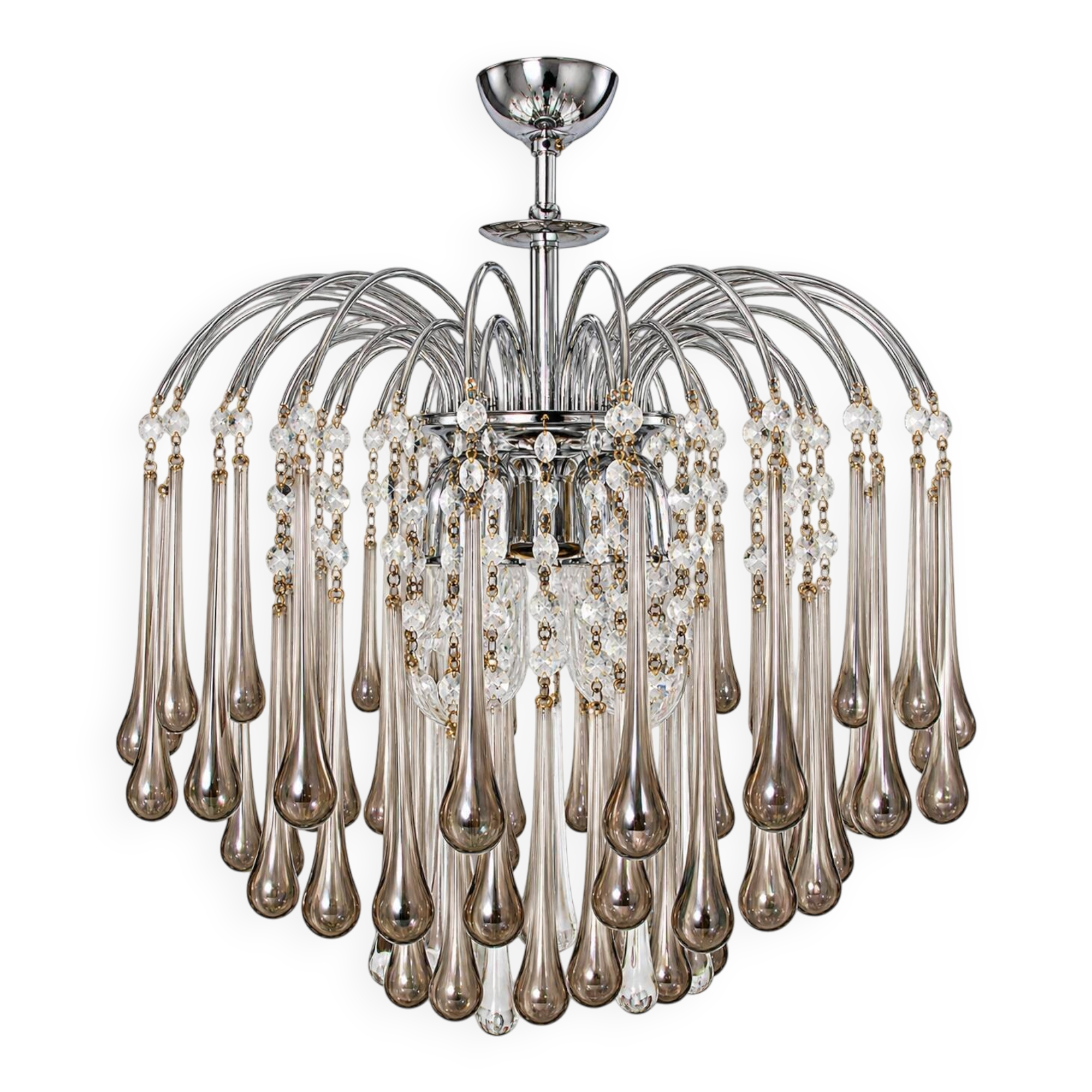 An original Paolo Venini Murano chandelier, Italy, 1970s.