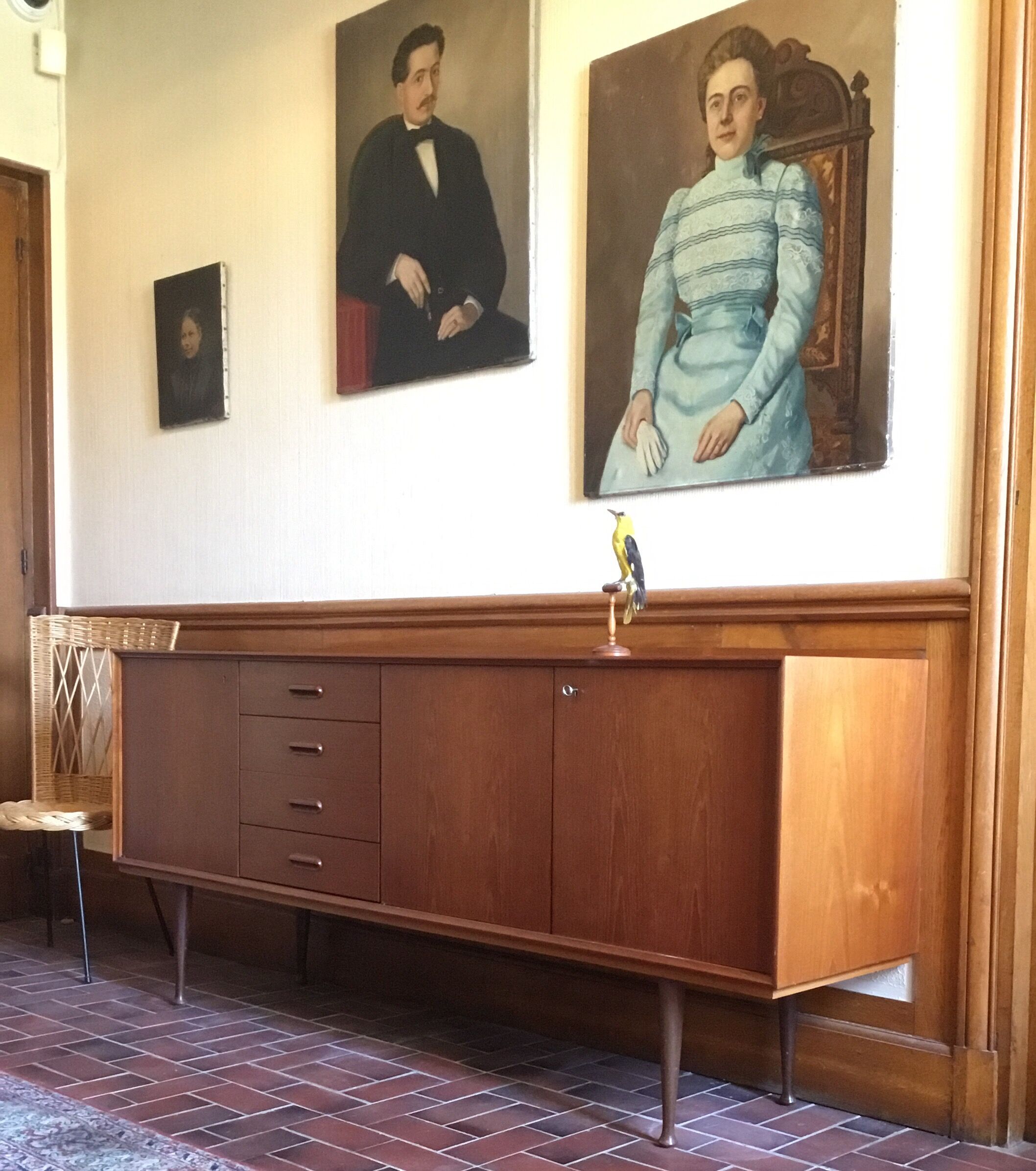 Scandinavian sideboard in teak design