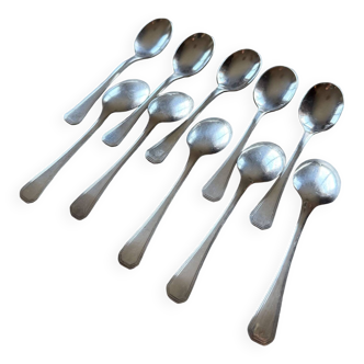 Set of 10 ice cream spoons, America, Christofle