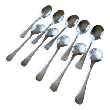 Set of 10 ice cream spoons, America, Christofle