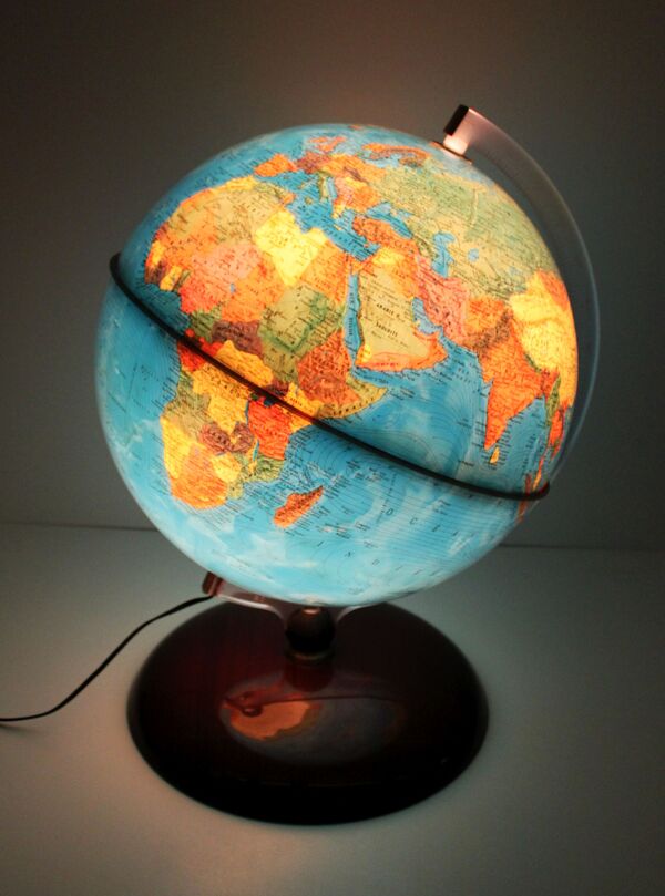 Globe terrestre lumineux 80's