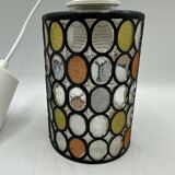 Vintage glass pendant light Limburg 1970s