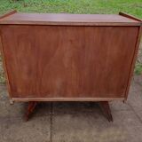 Commode ancienne vintage avec pieds compas bois