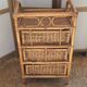 Commode rotin vintage