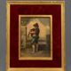 Oil on panel depicting a young bagpipe player – 19th century