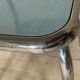 Table formica bleu et ses 4 chaises