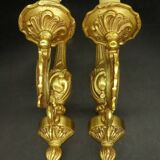 Pair of Louis XV style 1-light wall lights - Lumalux Paris - gilded bronze