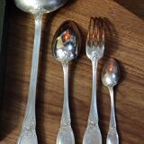 Old housewife 37 pieces silver metal/silverware boulenger