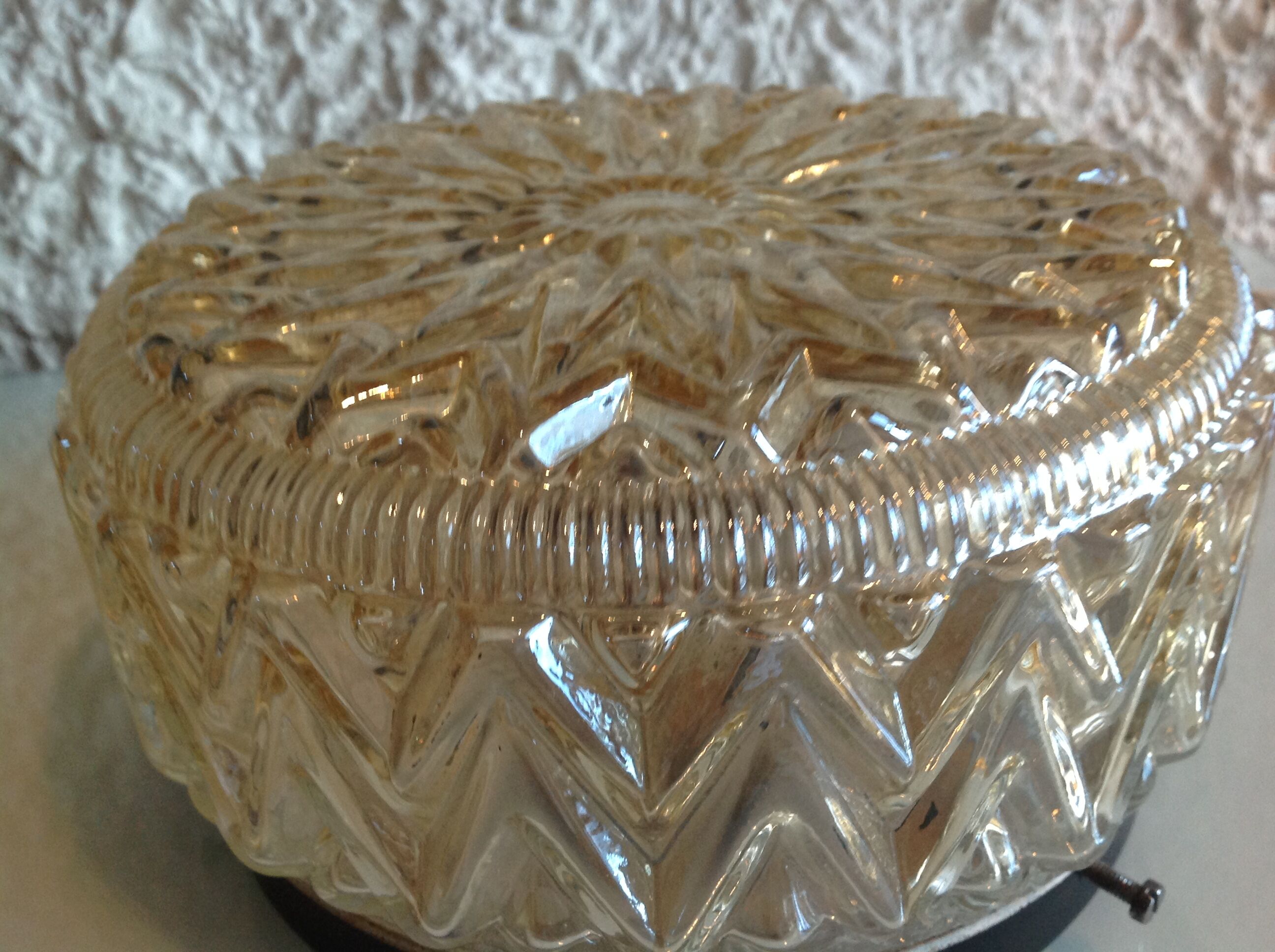 Round ceiling light vintage glass