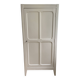 Vintage Parisian wardrobe painted in linen white, one door, three shelves