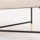 Pair of white benches, in lacquered and gilded metal. 2000s.