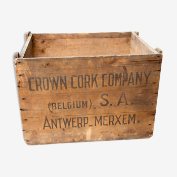 Industrial wooden bin Crown Cork Company
