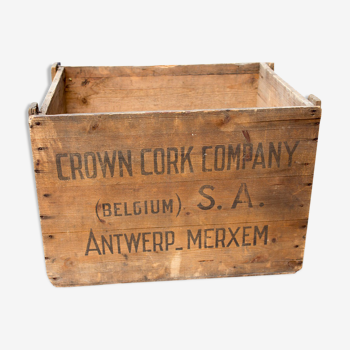 Bac industriel en bois Crown Cork Company