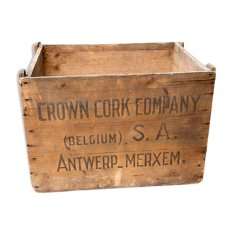 Industrial wooden bin Crown Cork Company