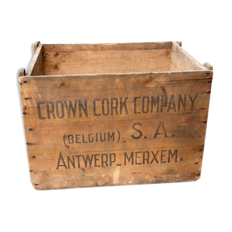 Bac industriel en bois Crown Cork Company