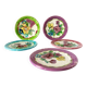 Lot de 5 assiettes en barbotine fleurs Vallauris 1950