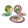 Lot de 5 assiettes en barbotine fleurs Vallauris 1950