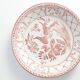 Plat en art populaire avec motif floral rouge par Ilse Claesson pour Rörstrand, Suède 1930