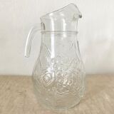 Vintage clear glass pitcher Italy