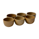 Six minimalist bowls Grès Village CNP France 70s/80s