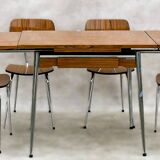 Set of (1 Table + 4 Chairs) "Supermatic"