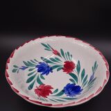 Large earthenware bowl of Moulin-des-Loups - Floral decoration - Around 1960