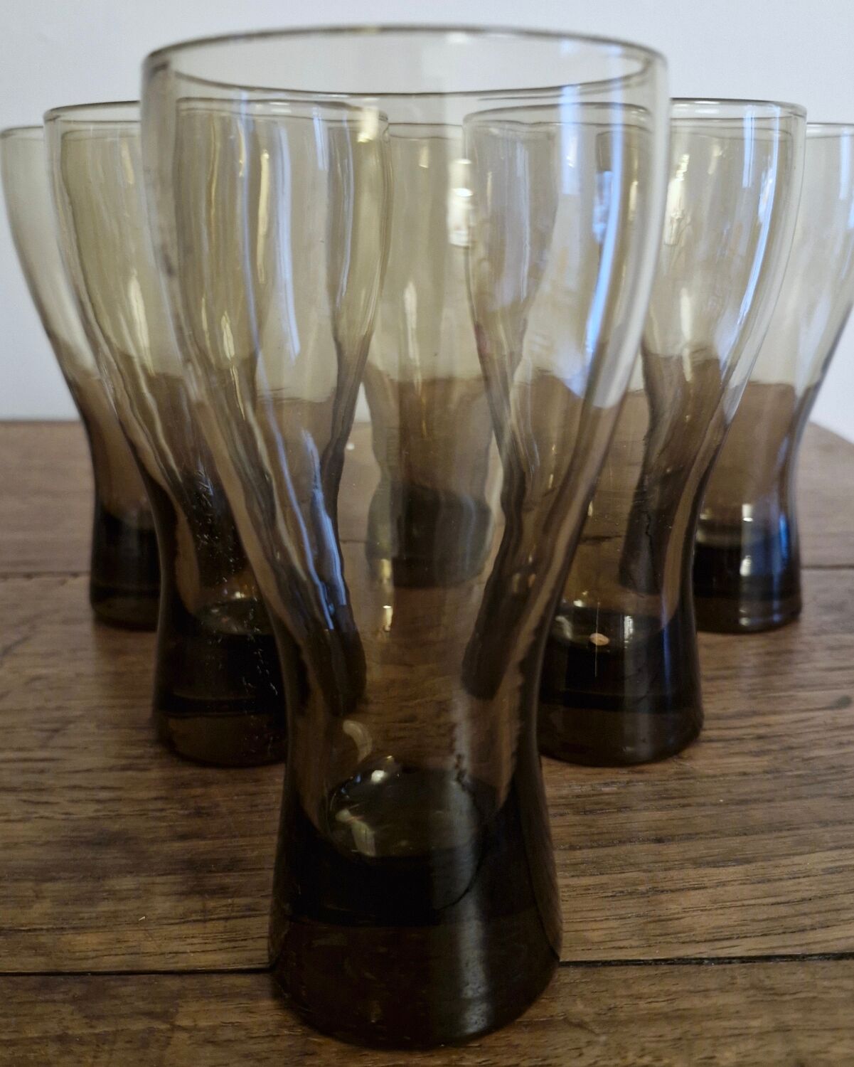 Set of 6 glasses from the 70s