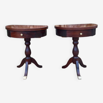 Small pair of Regency style mahogany bedside tables, 20th century period