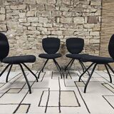 Set of 4 vintage design ergonomic chairs