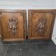 Paire de portes en bois sculpté en noyer