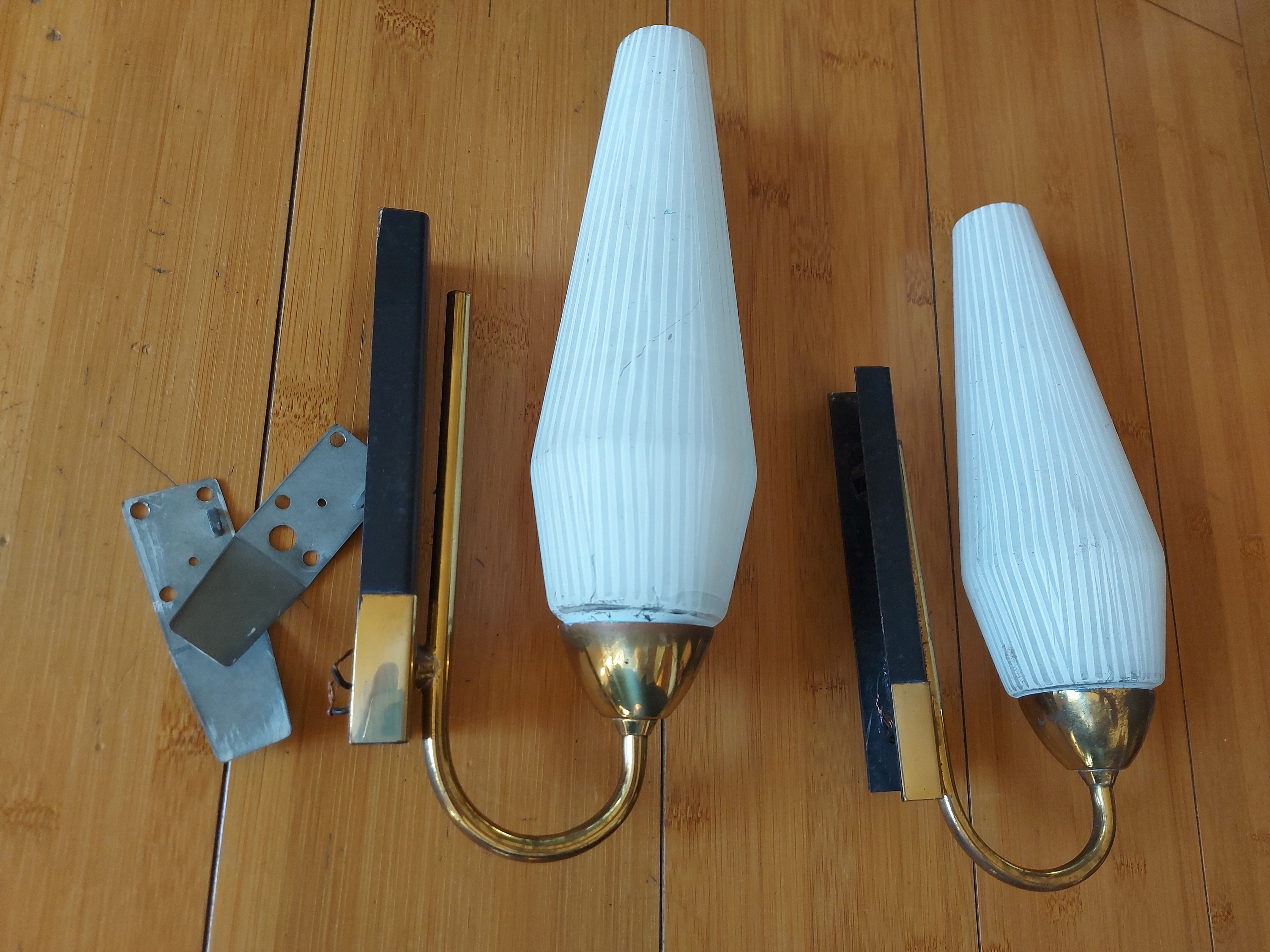 Pair of vintage wall light 50'S Lunel