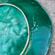 Majolica plate with vine leaves, old Digoin.