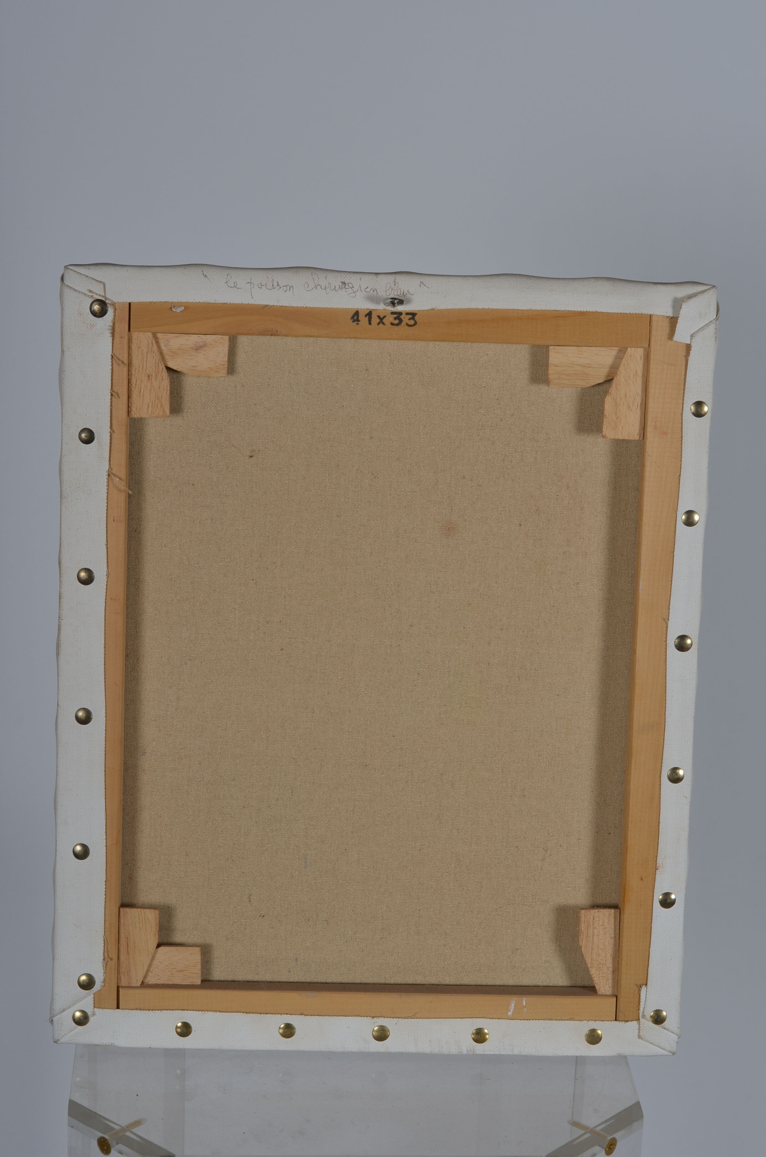 Oil on canvas blue surgeon fish