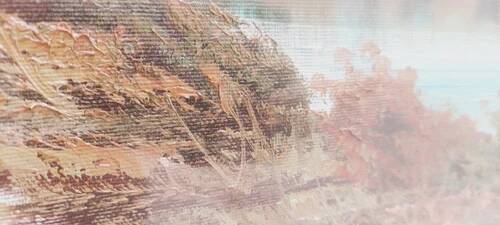 Painting oil on canvas Tuscan landscape R. Morelli 50x70 years 60/70