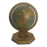 Vintage 1920 terrestrial globe world map metal USA - 25 cm