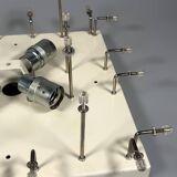 1960s 1970s Ice Glass Flush Mount Plafoniere by Kalmar Franken KG Austria