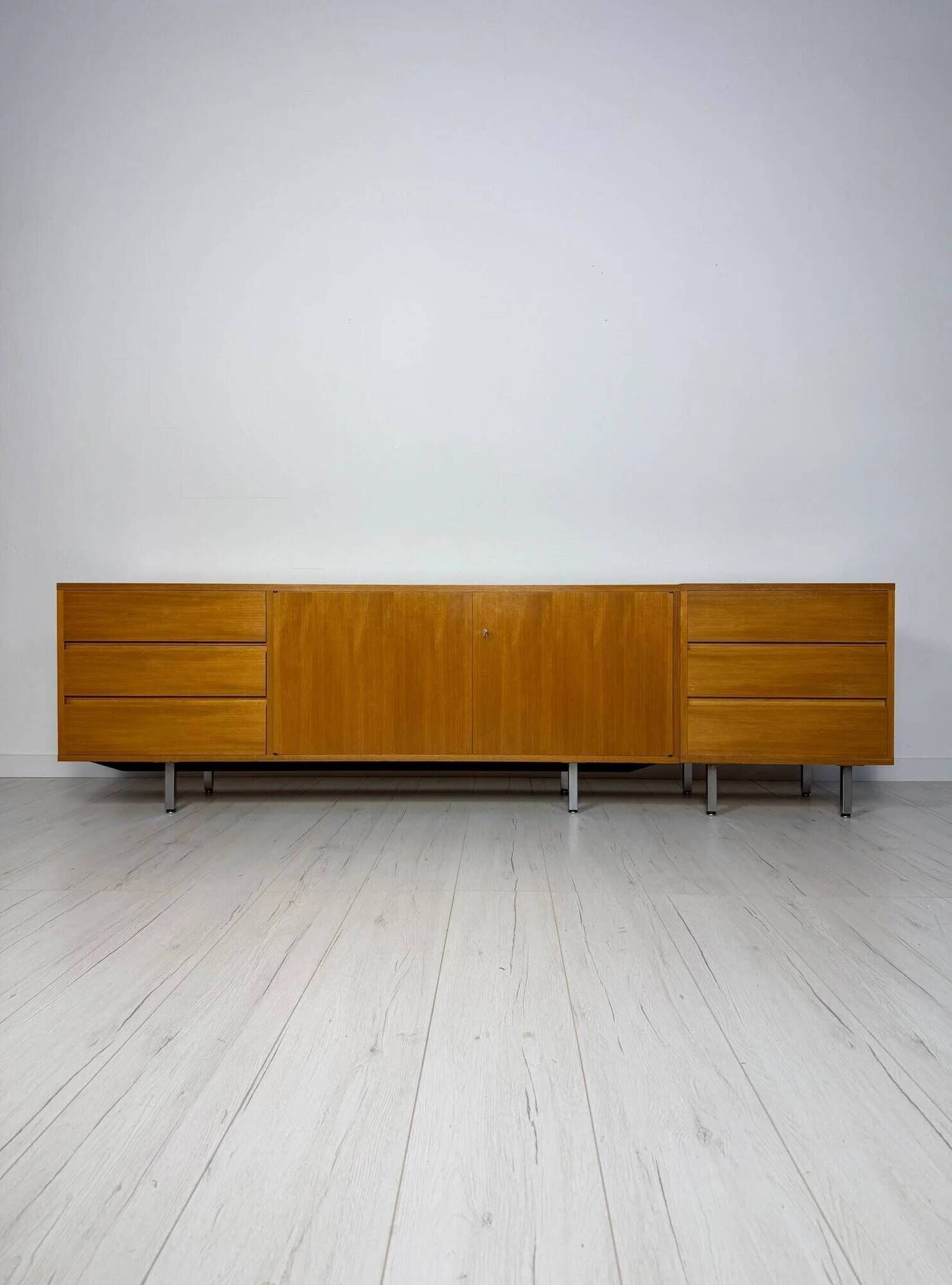 1960s vintage mid-century German teak sideboard lowboard