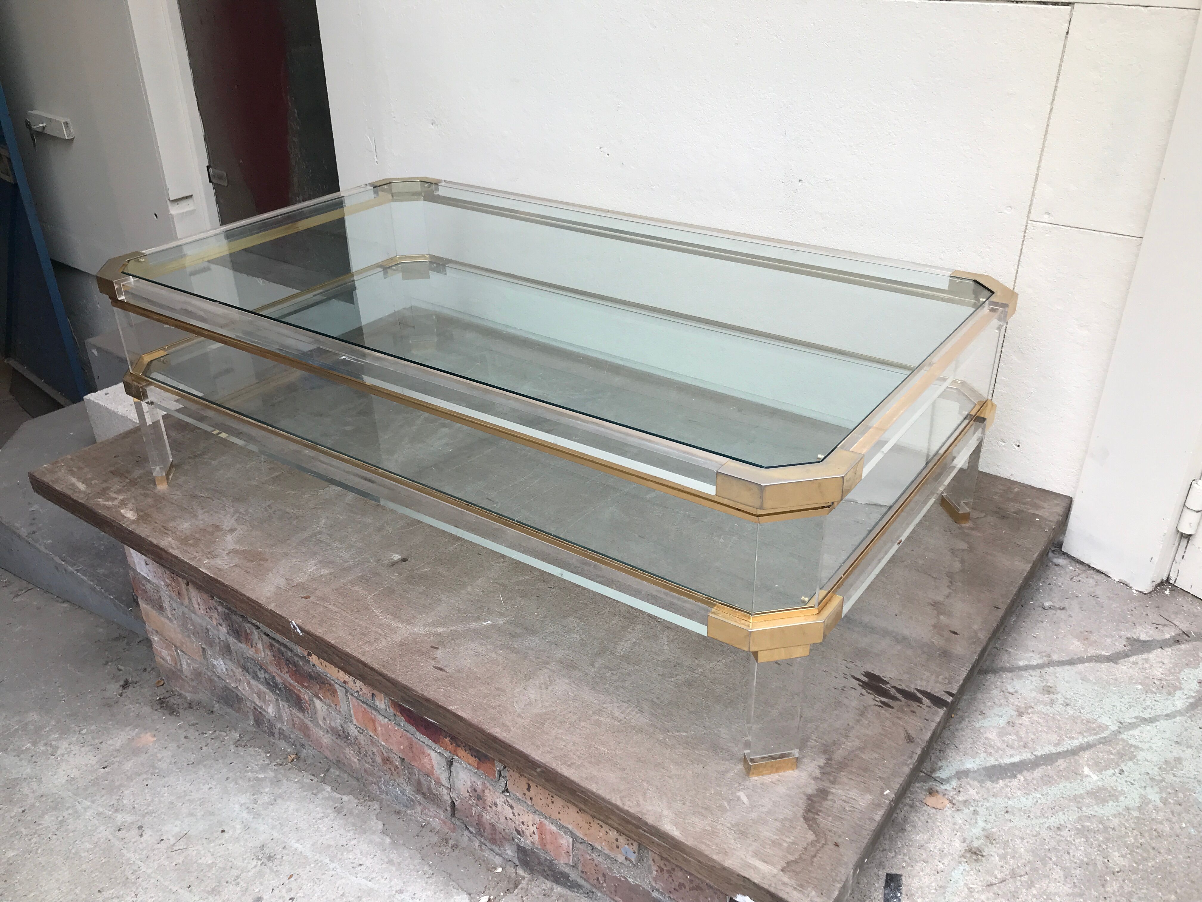 Plexiglas showcase coffee table