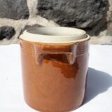 Trio de pots en grès avec couvercles