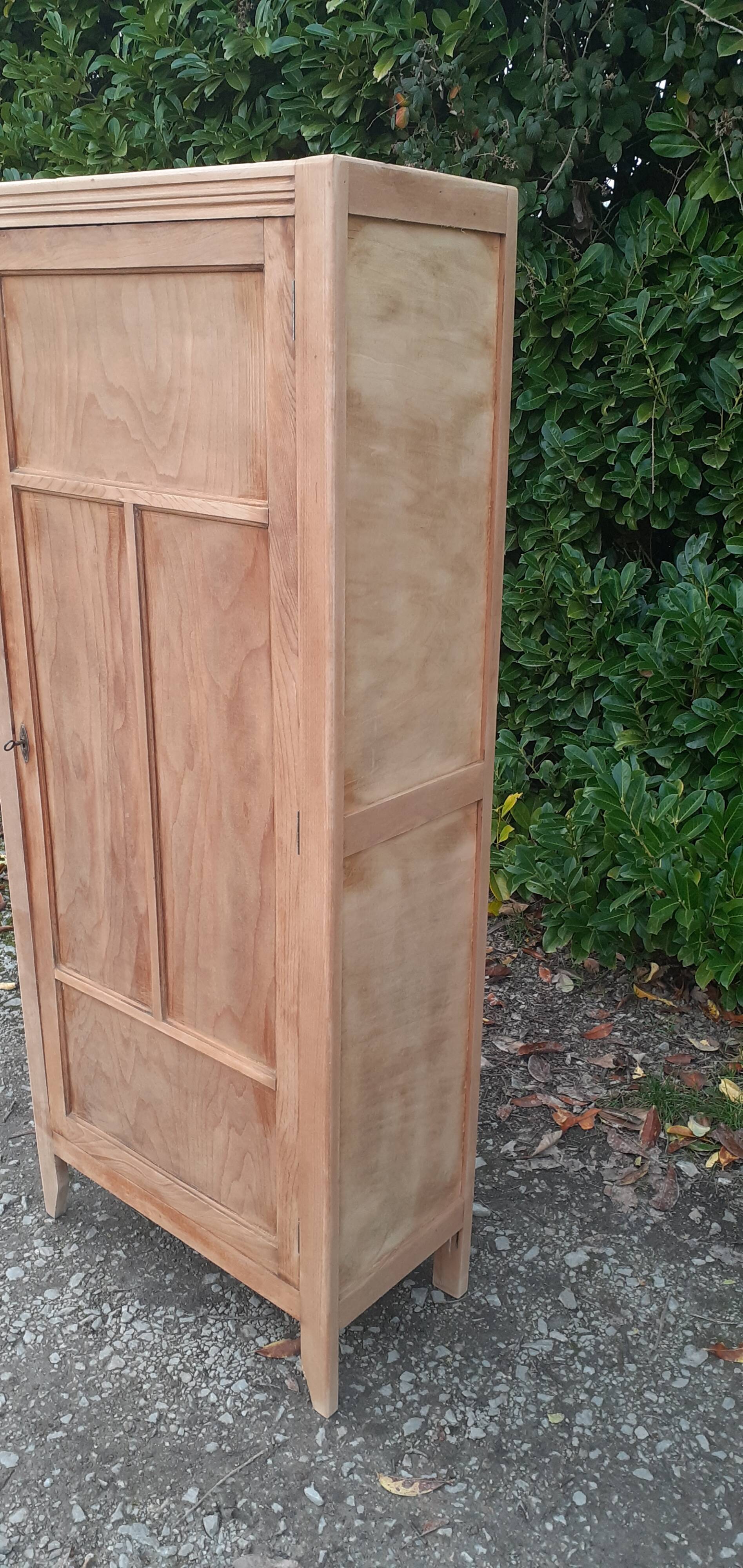 Parisian wardrobe 1 door 1 wardrobe beech raw wood